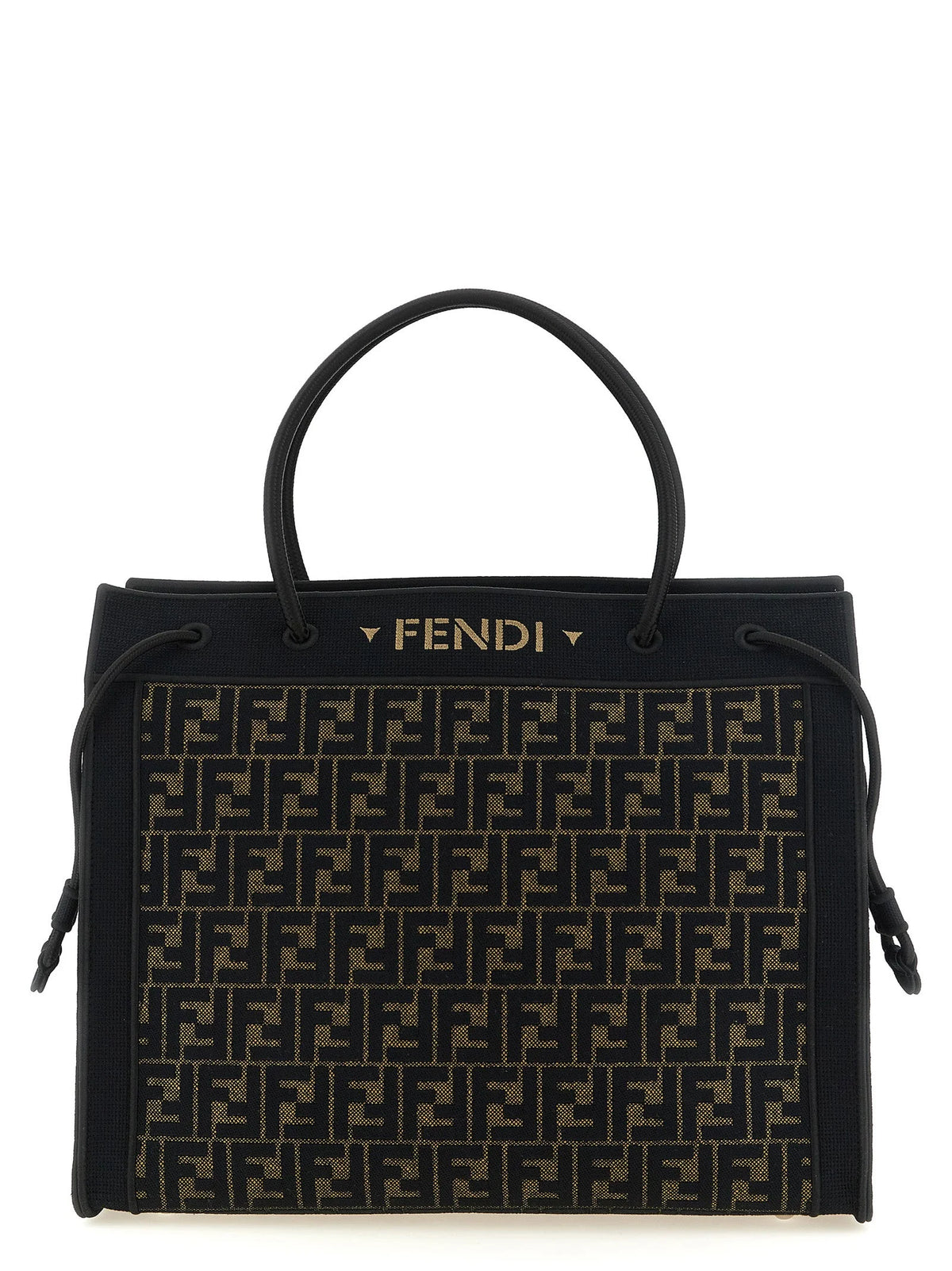 Fendi Brown Cotton Tote Bag