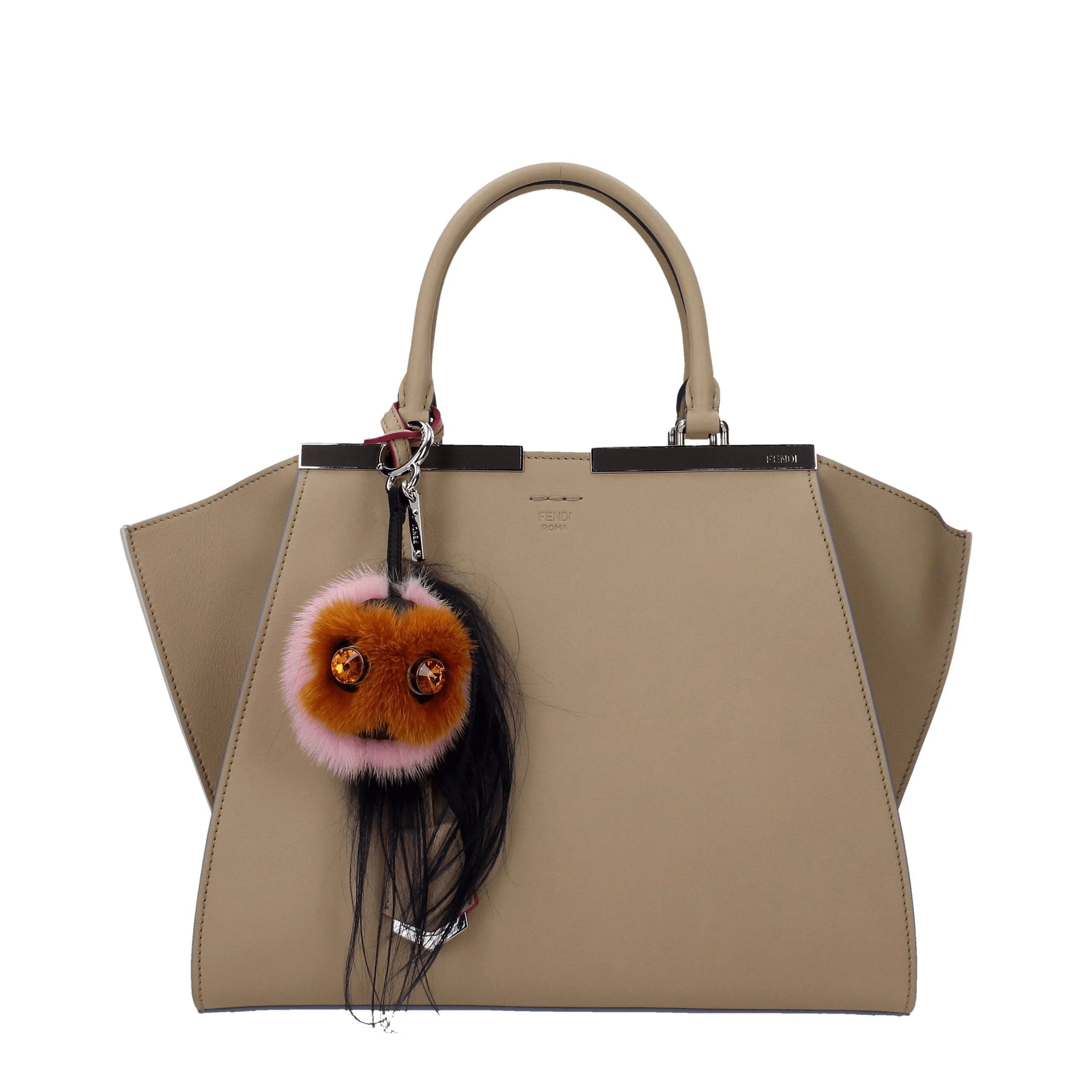 Fendi Brown Fur Keychains - Keychains