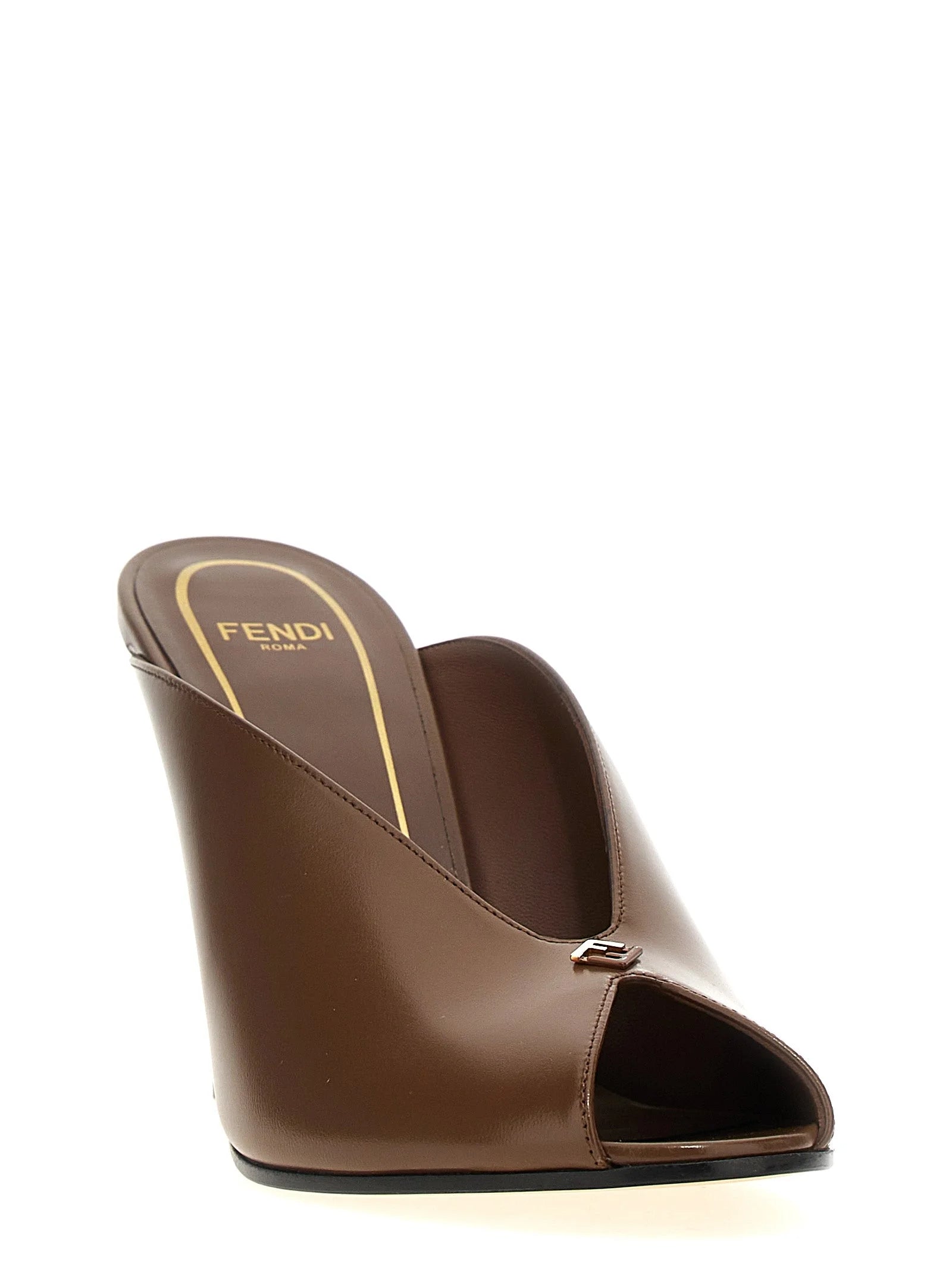 Fendi Brown Lamb Leather High Heel Pumps - EU40/US10