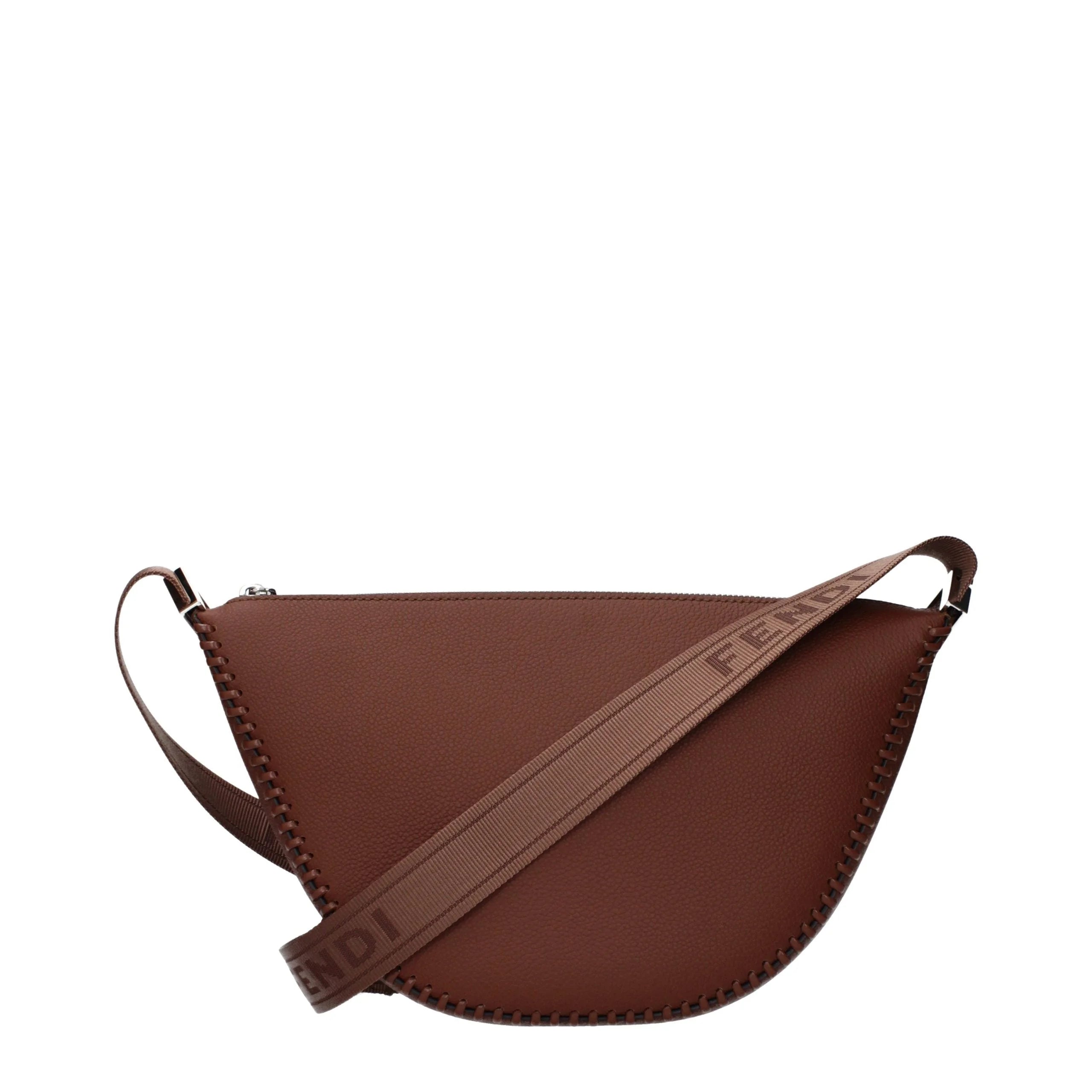 Fendi Καφέ δερμάτινη τσάντα crossbody
