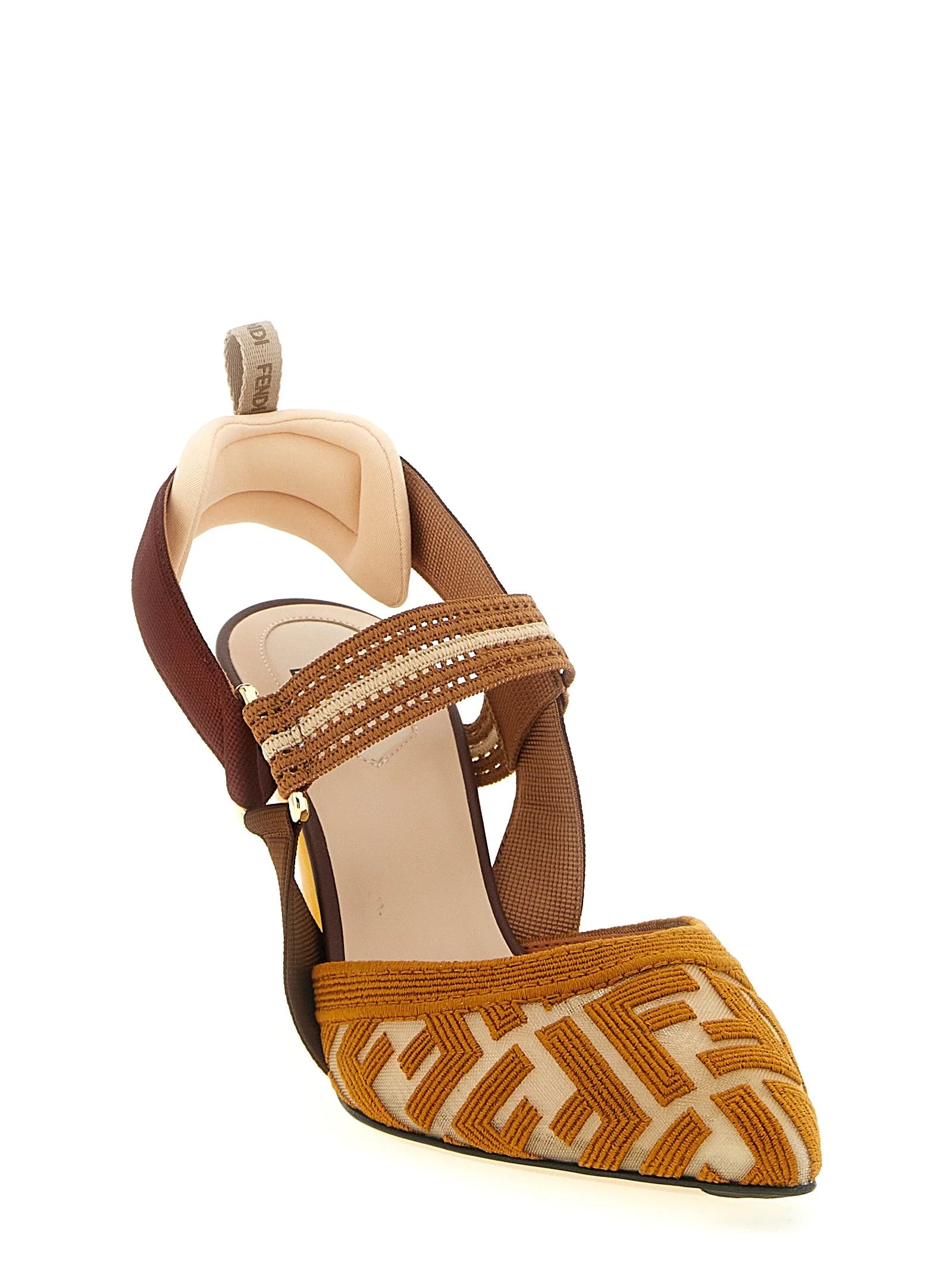Fendi Brown Polyamide High Heel Pumps - EU37/US7