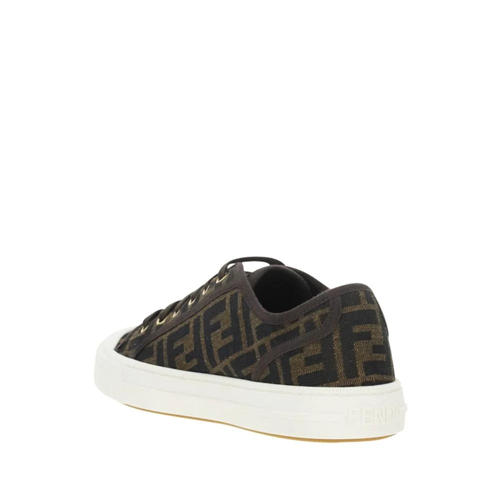 Fendi Brown Polyamide Low Top Sneakers - EU41.5/US8.5
