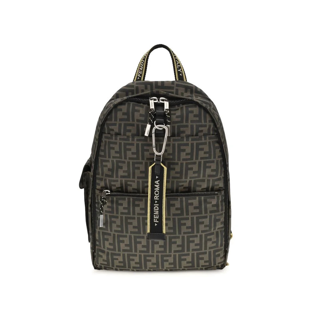 Fendi Brown Polyester Backpack