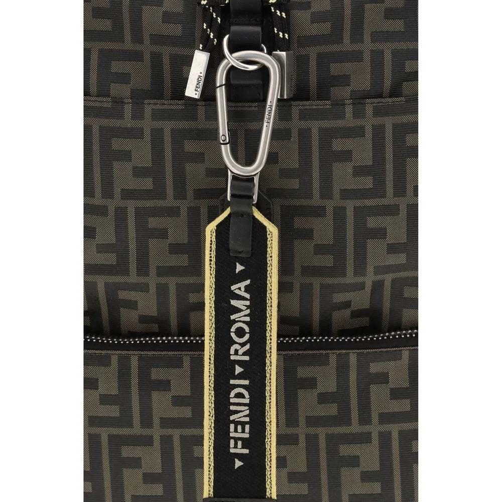 Fendi Brown Polyester Backpack