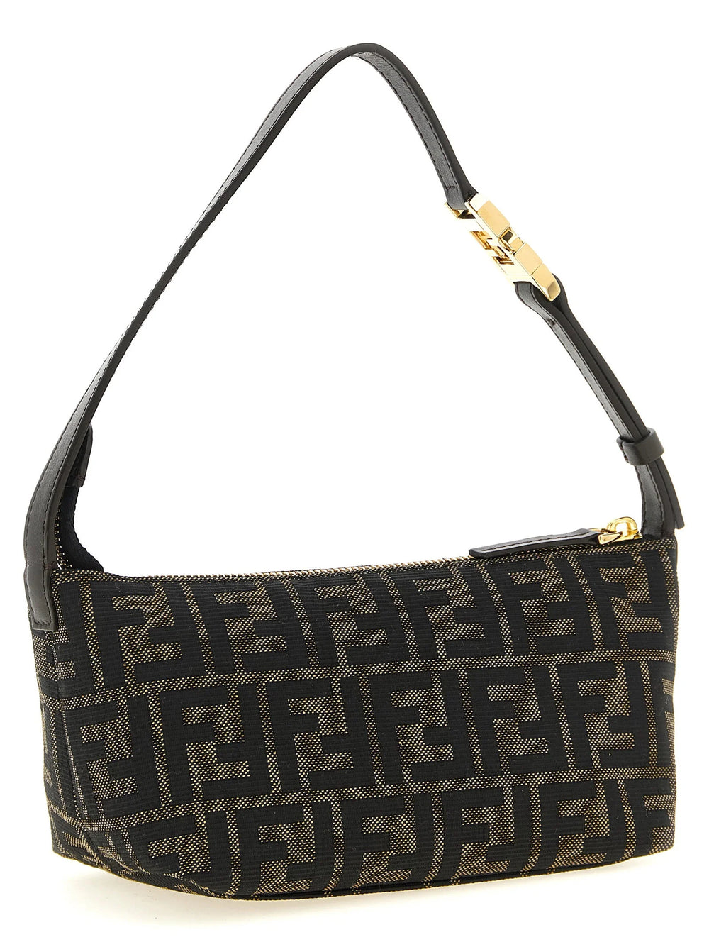 Fendi Brown Polyester Clutch Bag