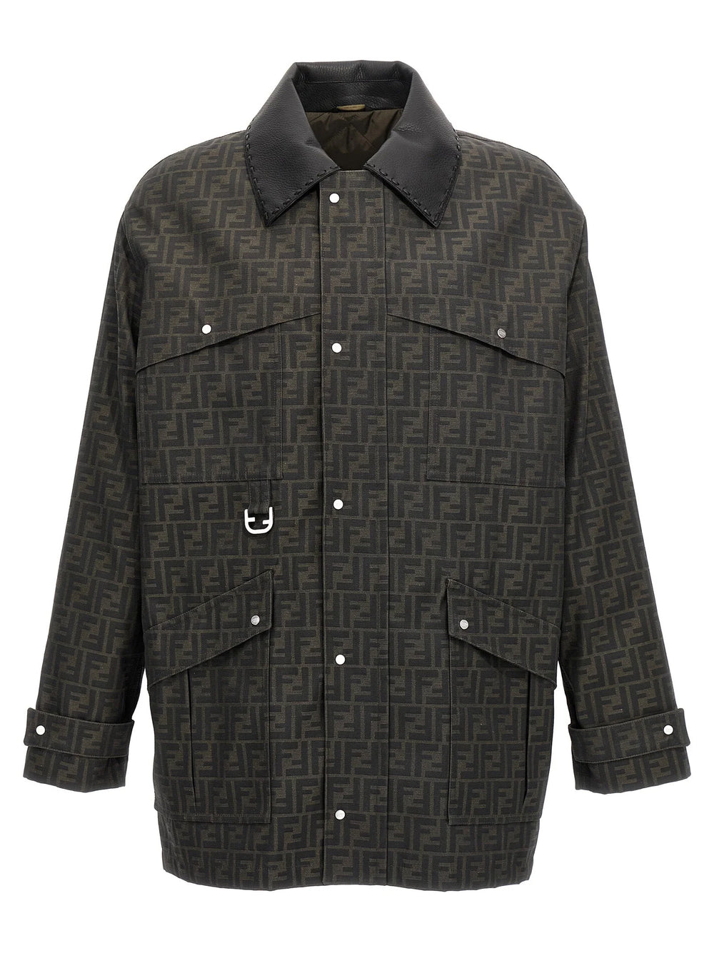 Fendi Brown Polyester Full-Length Jacket