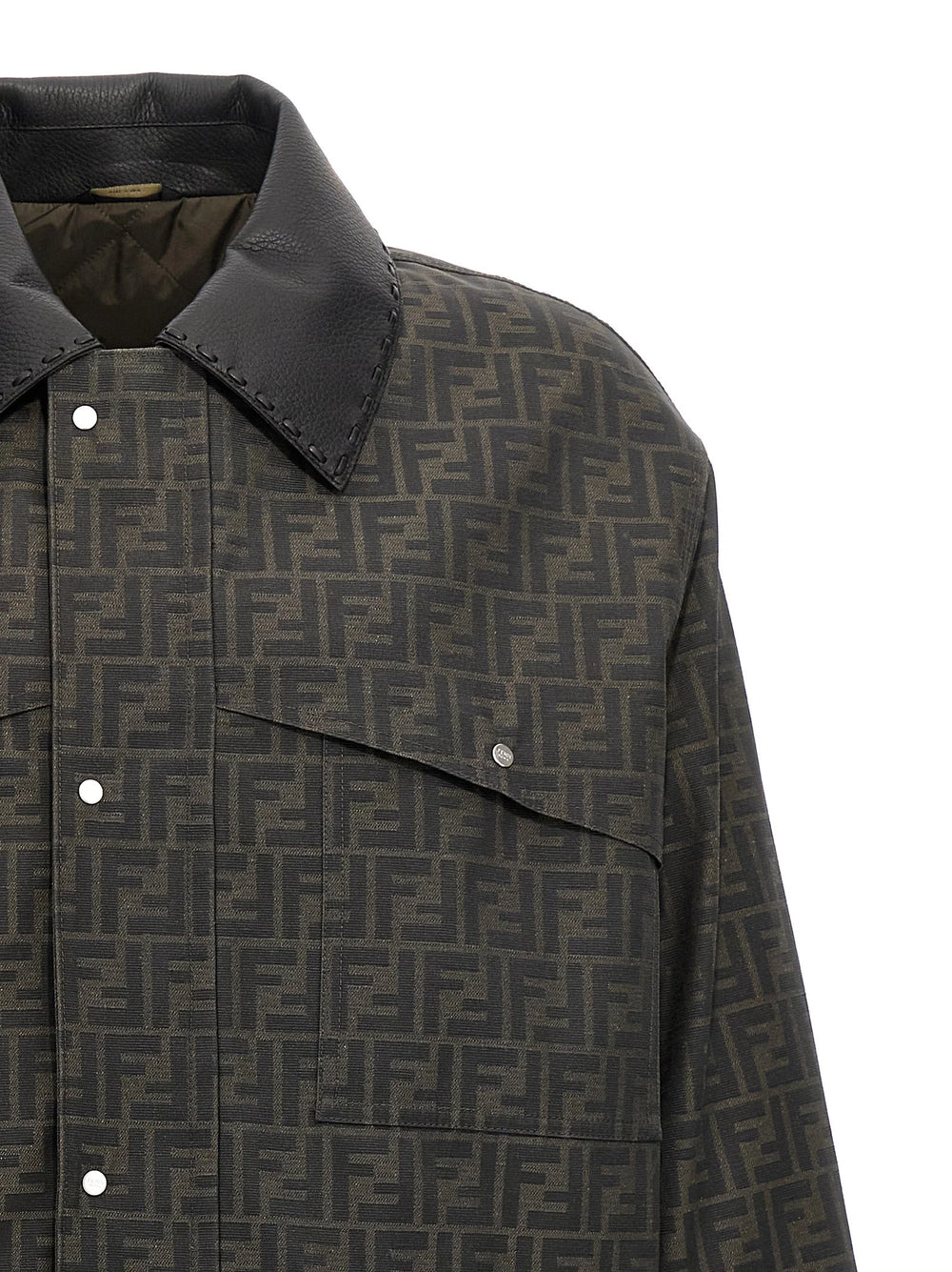 Fendi Brown Polyester Full-Length Jacket