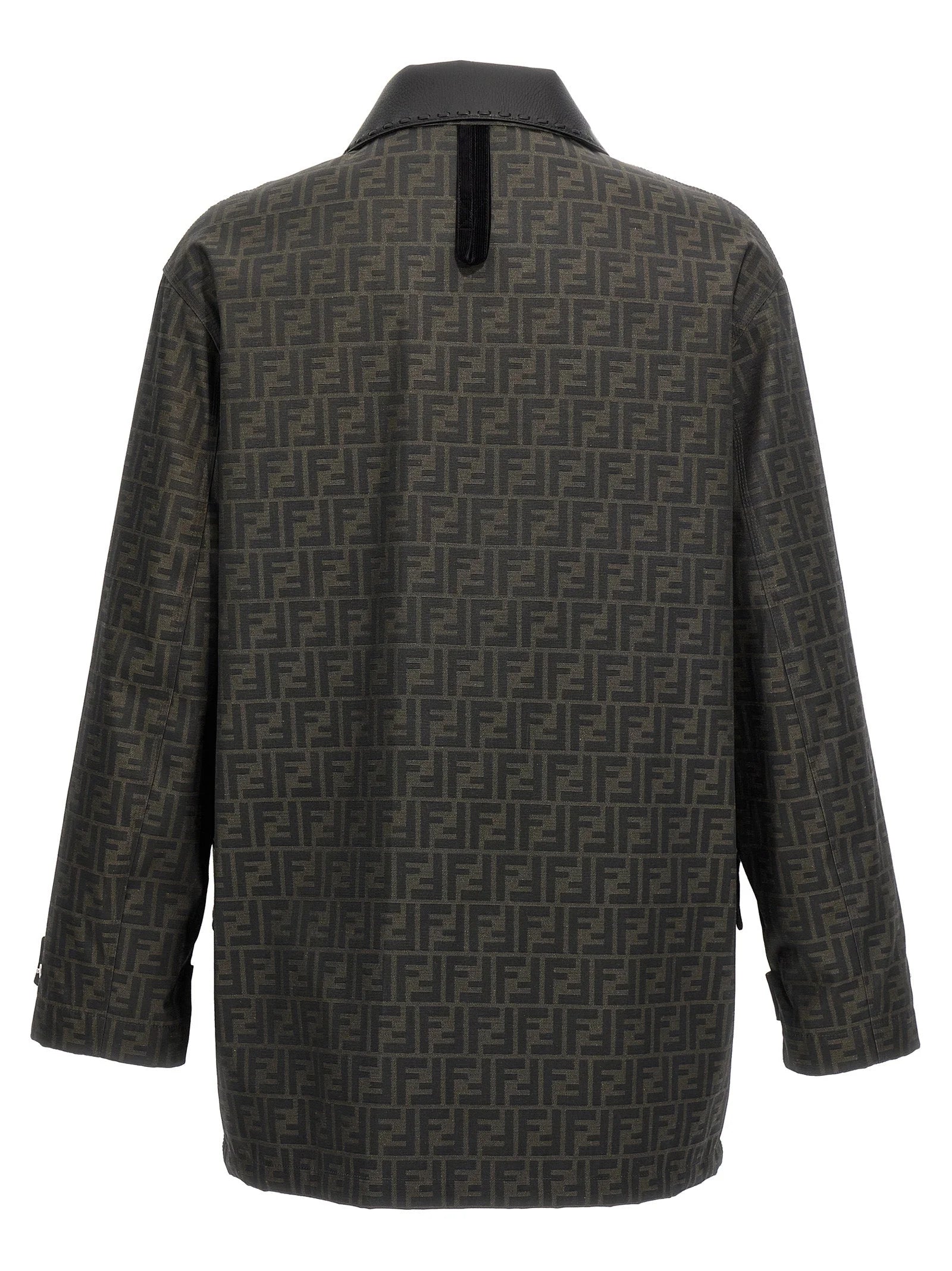 Fendi Brown Polyester Full-Length Jacket