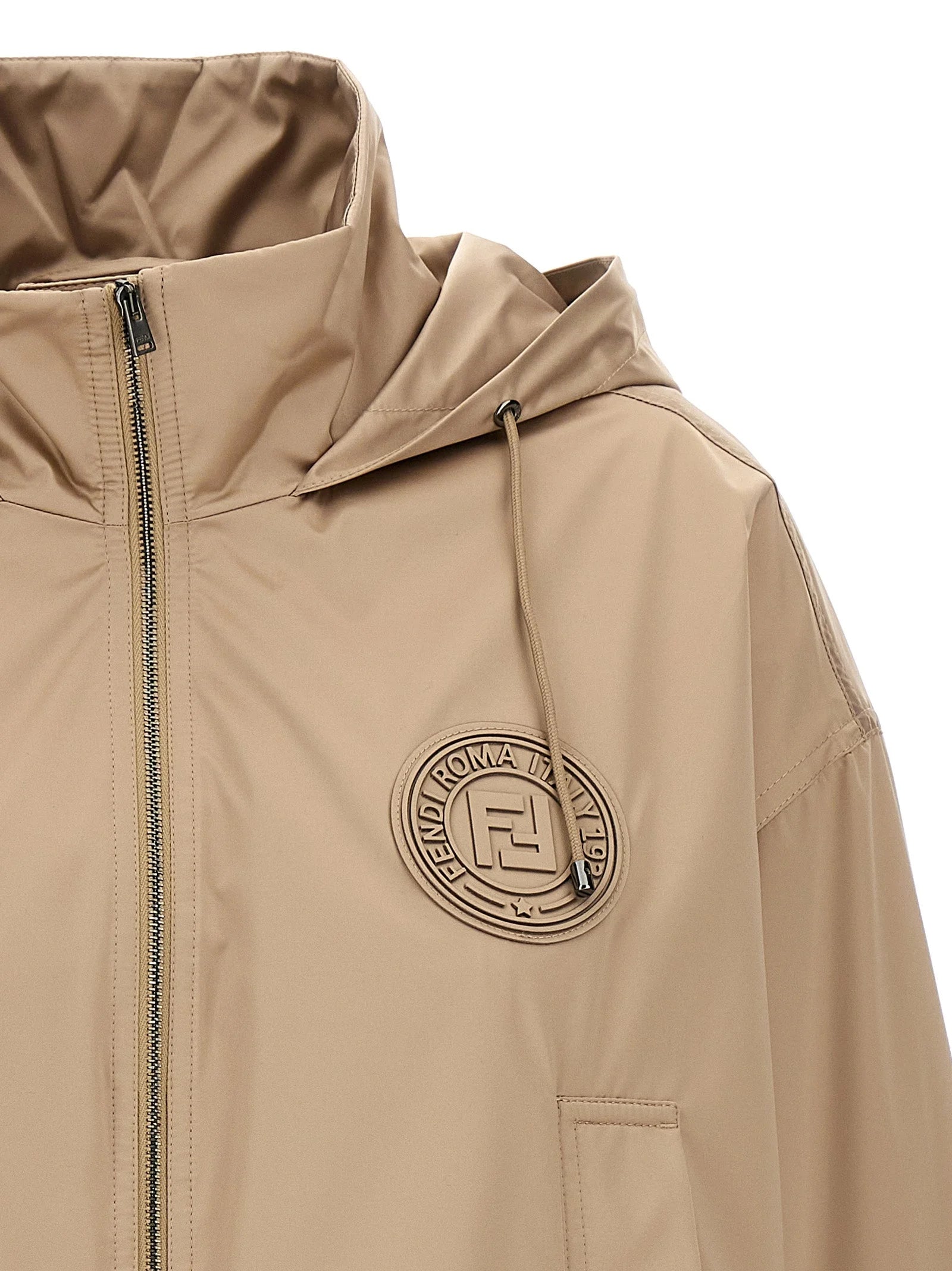 Fendi Brown Polyester Shell Jacket