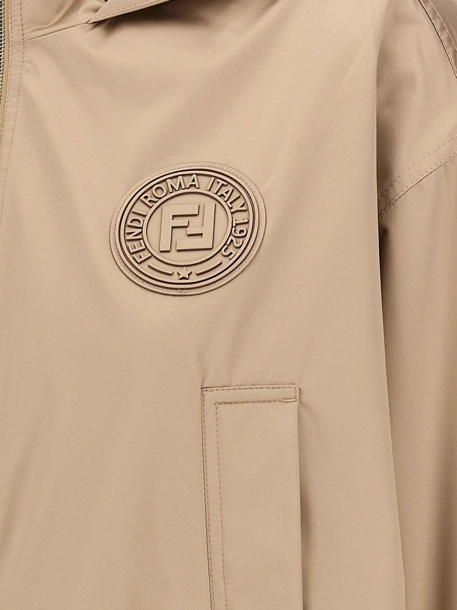 Fendi Brown Polyester Shell Jacket