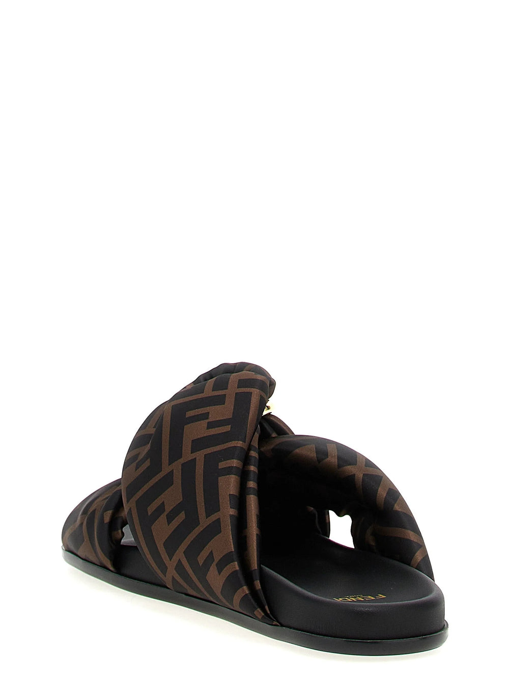 Fendi Brown Polyester Slides - EU40/US10