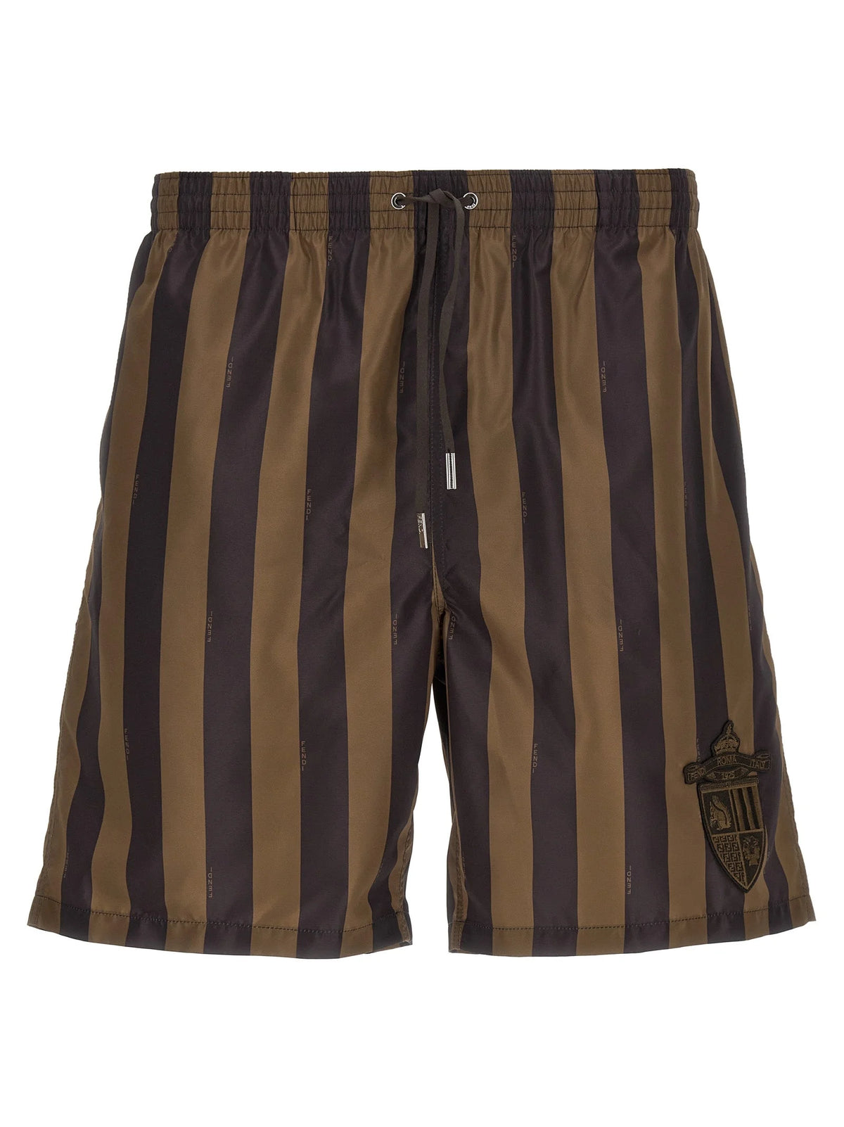 Fendi Brown Polyester Swim Shorts