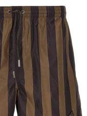 Fendi Brown Polyester Swim Shorts