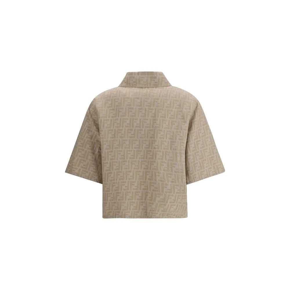 Fendi Chambray cropped Jacket - IT40 | M