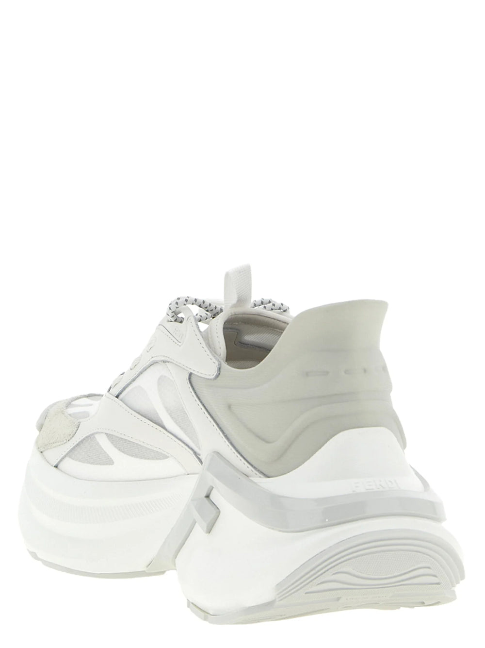 Fendi Gray Calfskin Athletic Sneakers