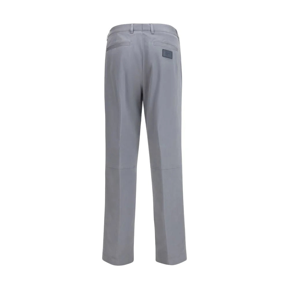 Fendi Gray Cotton Casual Pants