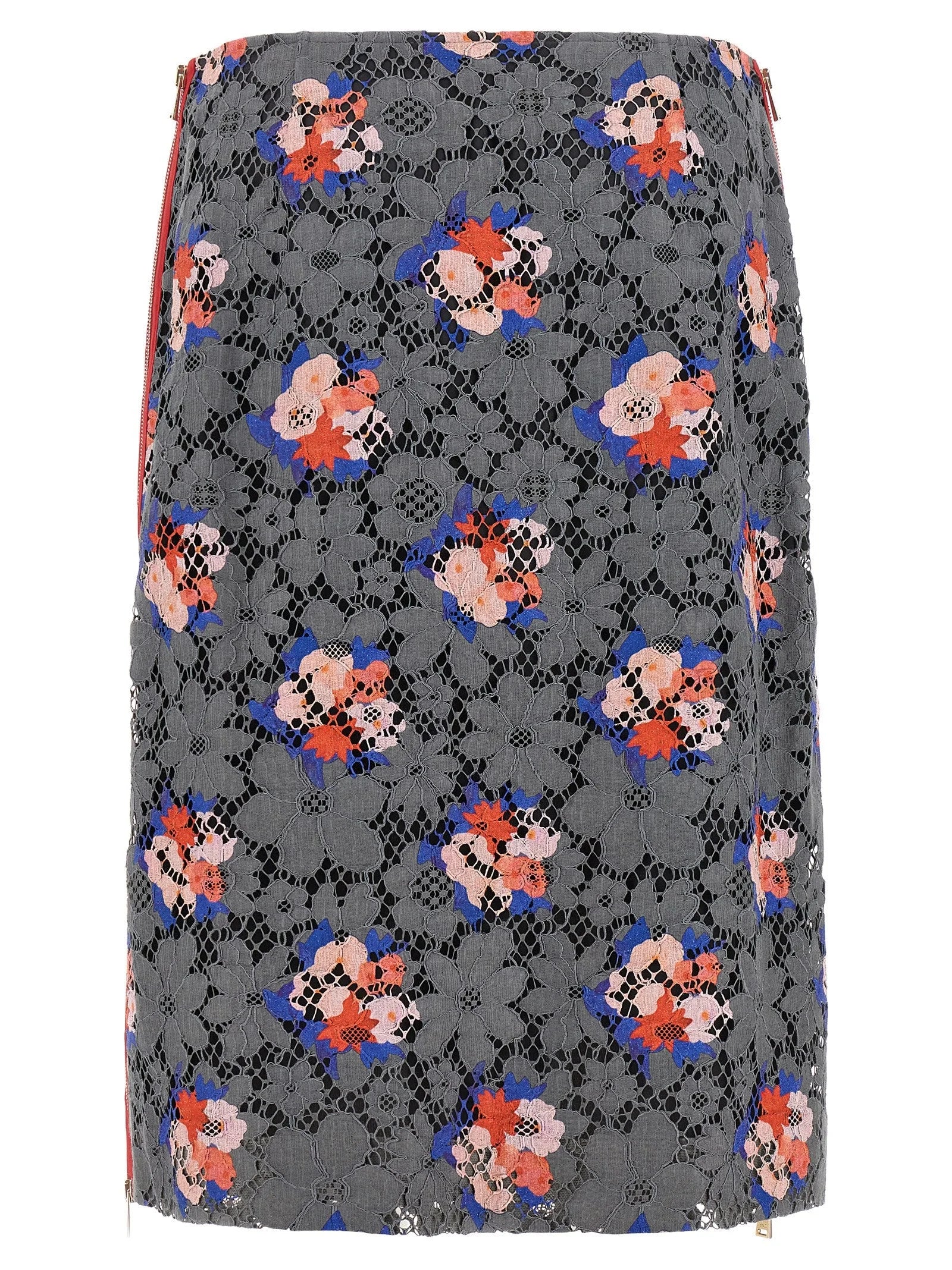 Fendi Gray Cotton Midi Skirt