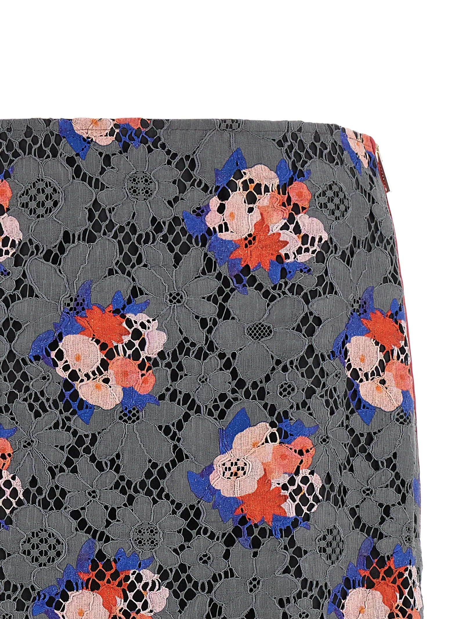 Fendi Gray Cotton Midi Skirt