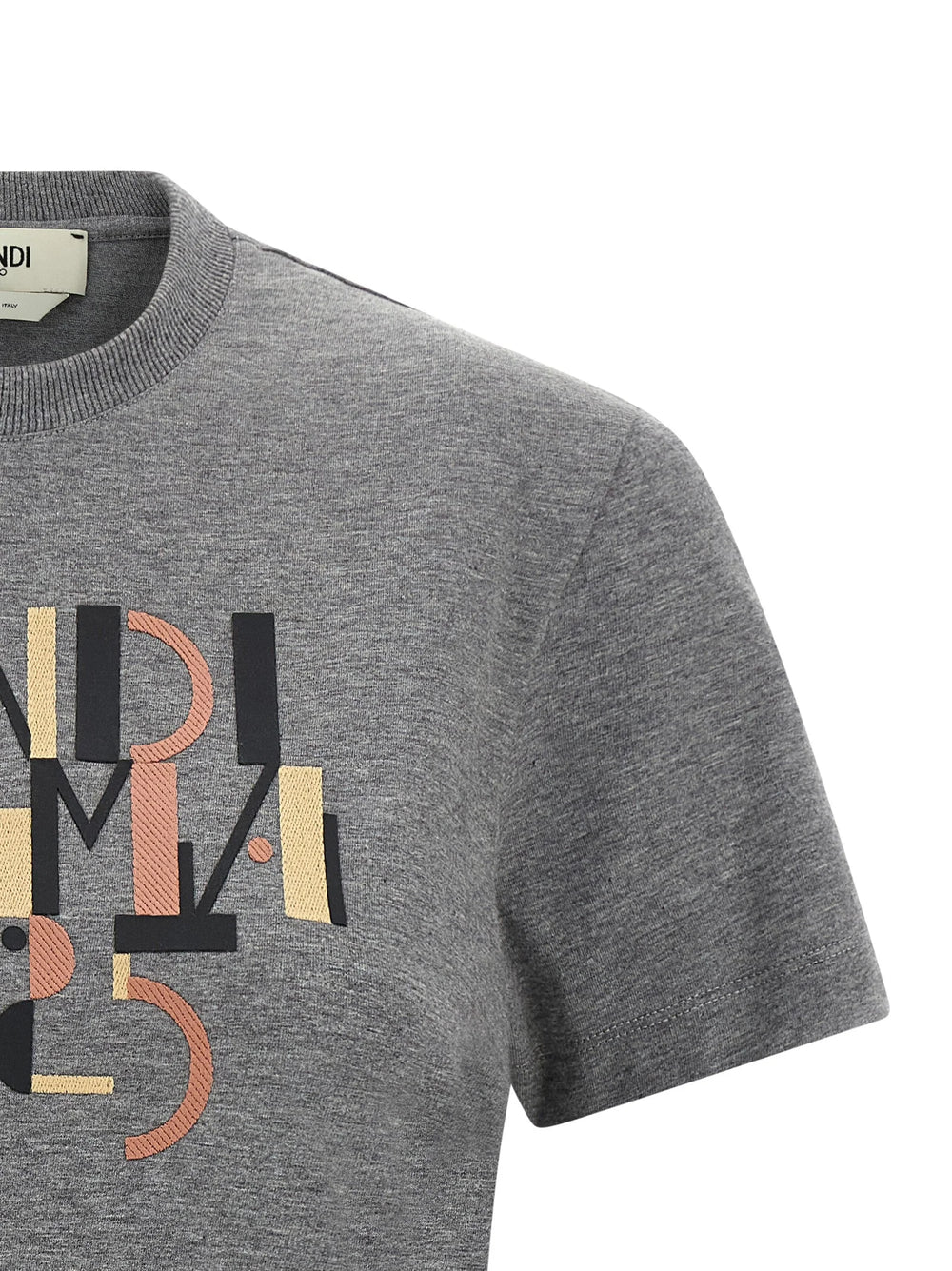 Fendi Gray Cotton T-Shirt