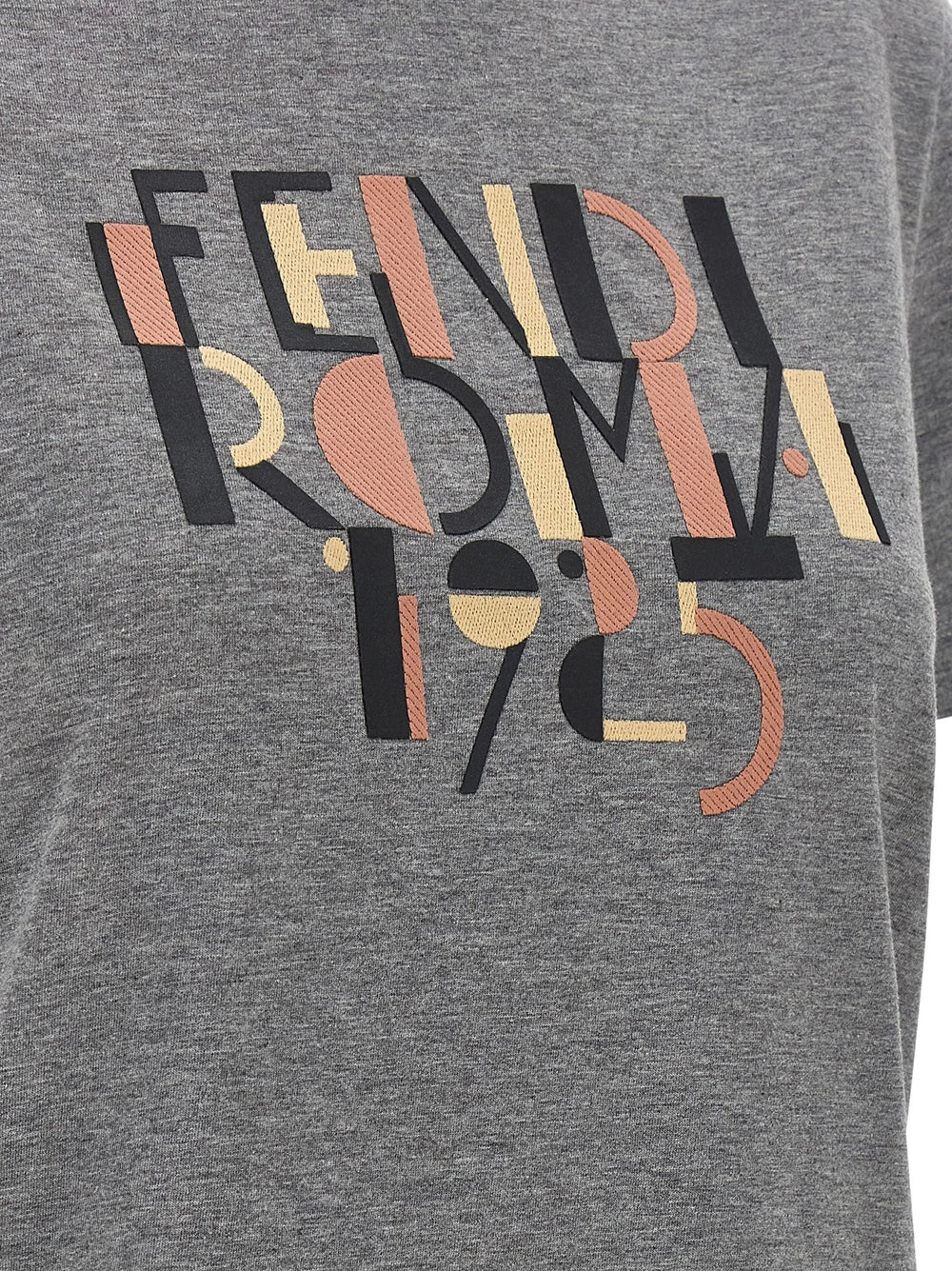 Fendi Gray Cotton T-Shirt