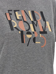 Fendi Gray Cotton T-Shirt