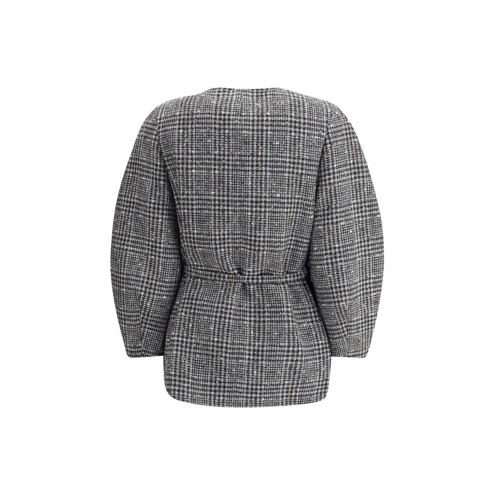 Fendi Gray Fleece Wool Clothing - IT40 | M - Pea Coats