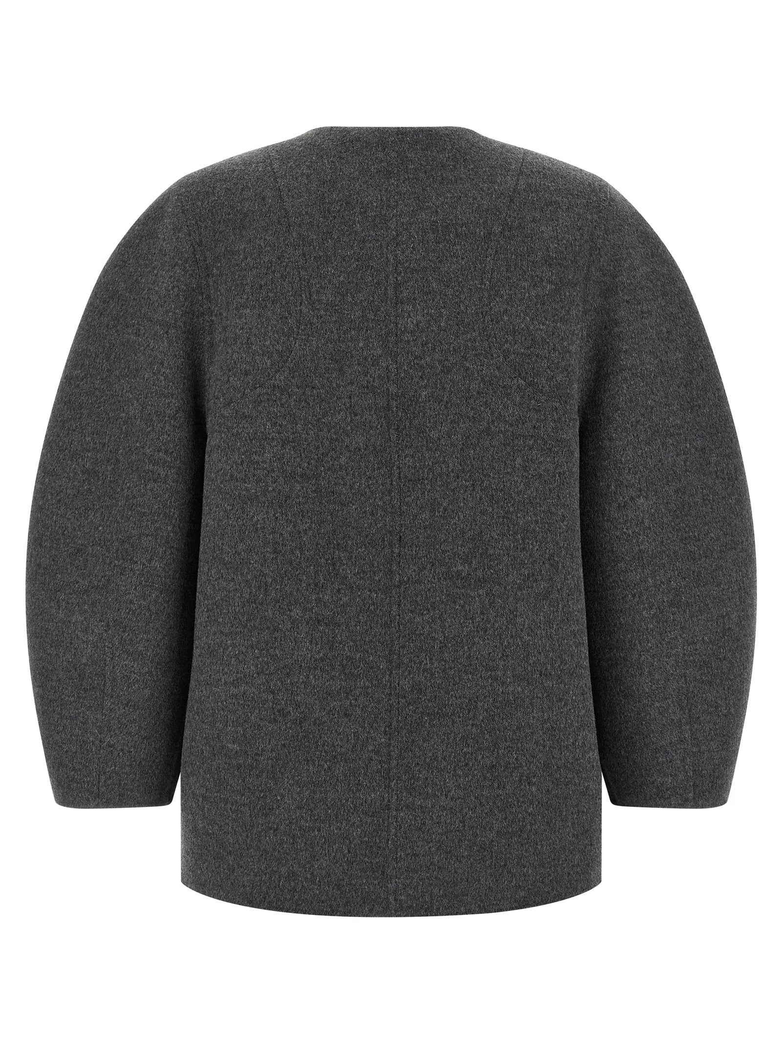 Fendi Gray Virgin Wool Coat - IT44