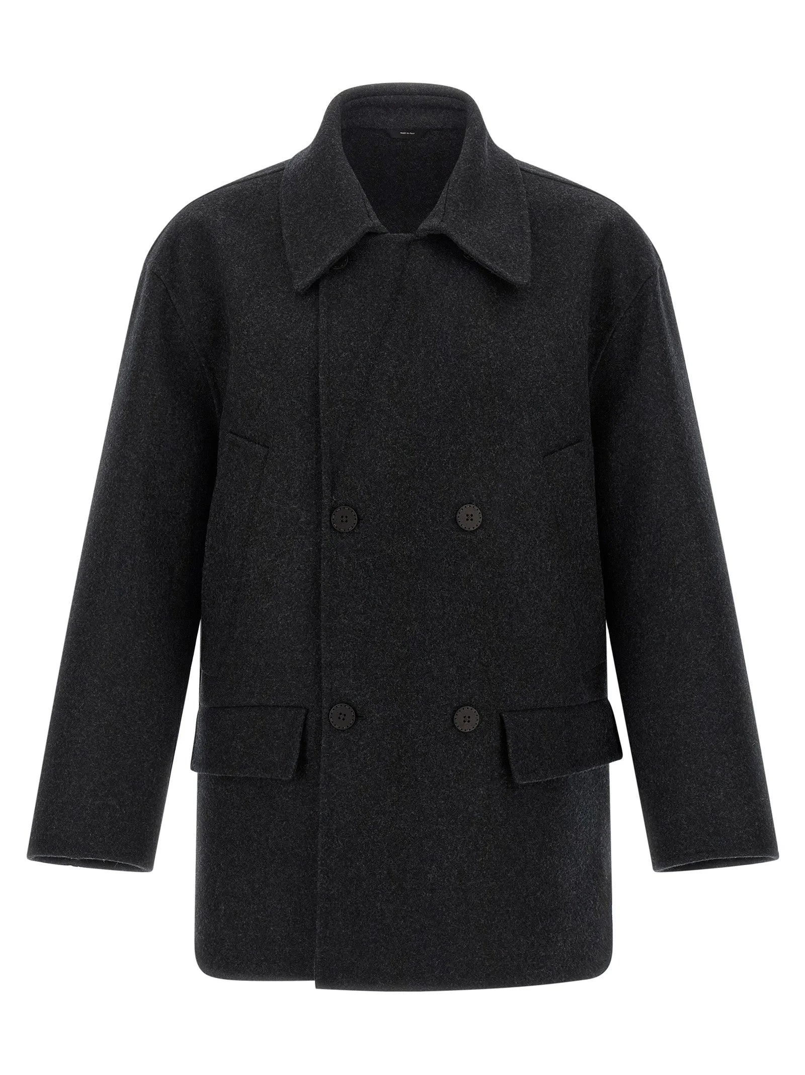 Fendi Gray Virgin Wool Coat - M