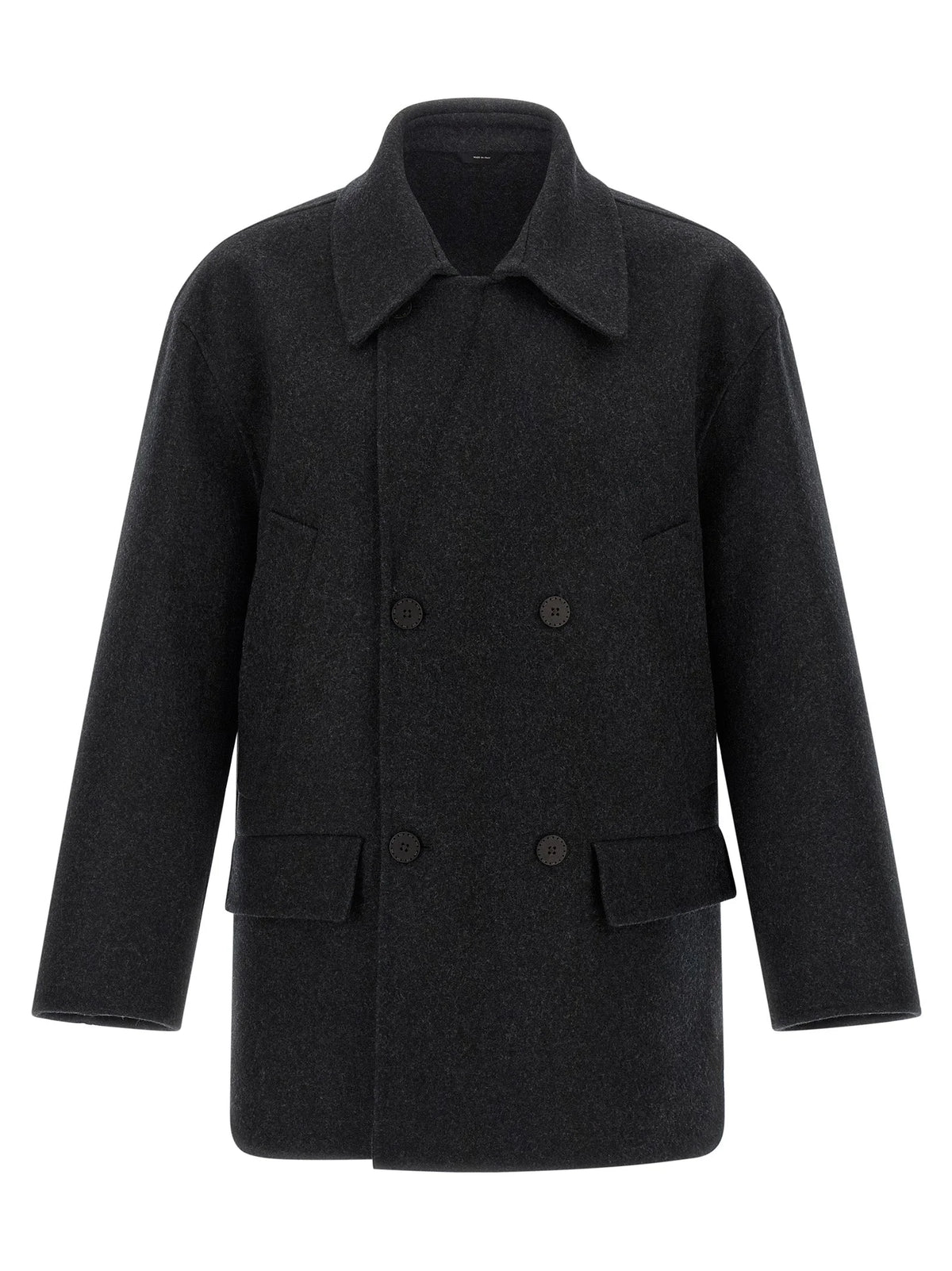 Fendi Gray Virgin Wool Coat - M