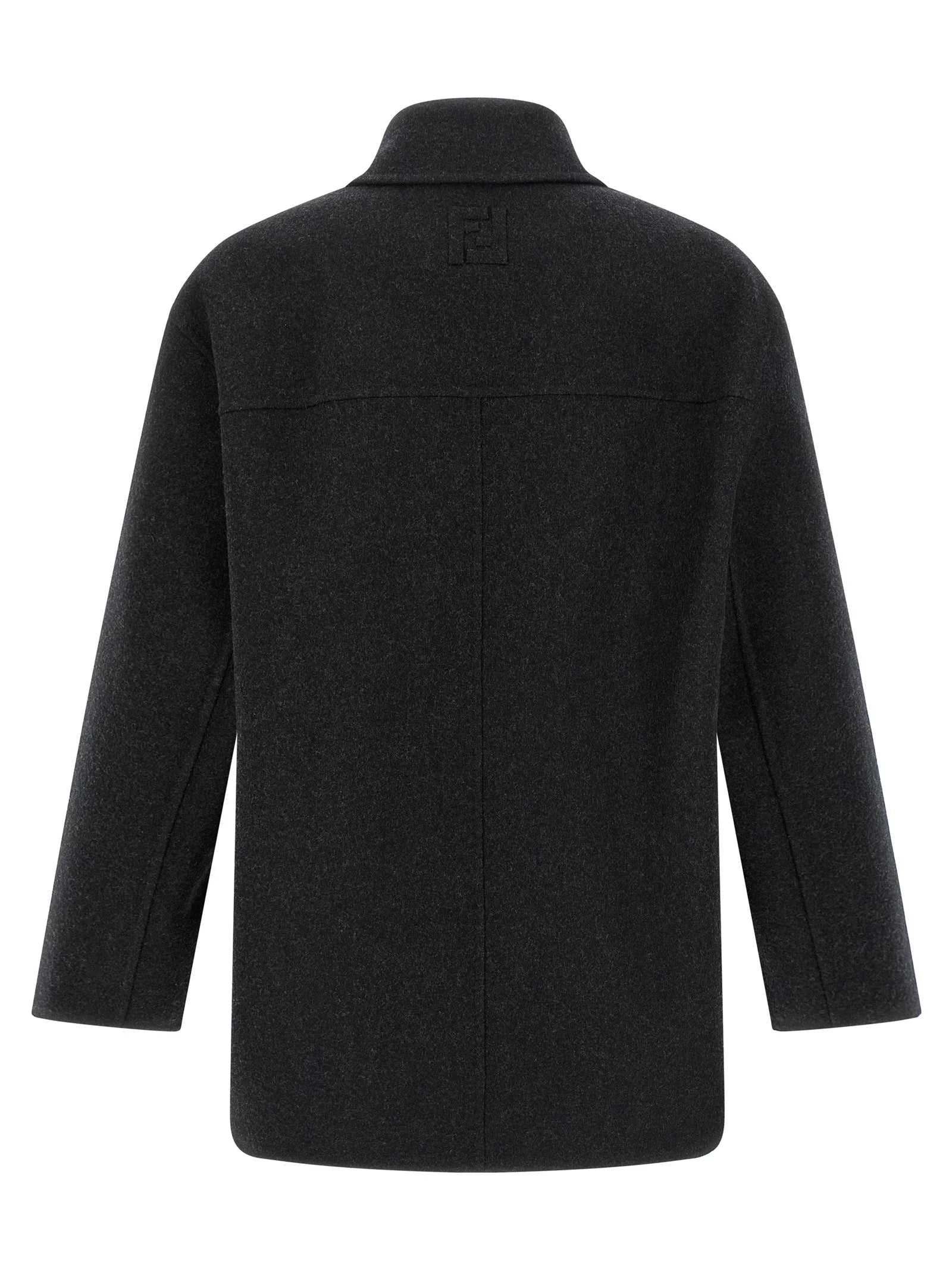 Fendi Gray Virgin Wool Coat - M