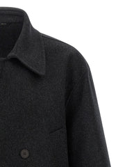 Fendi Gray Virgin Wool Coat - M