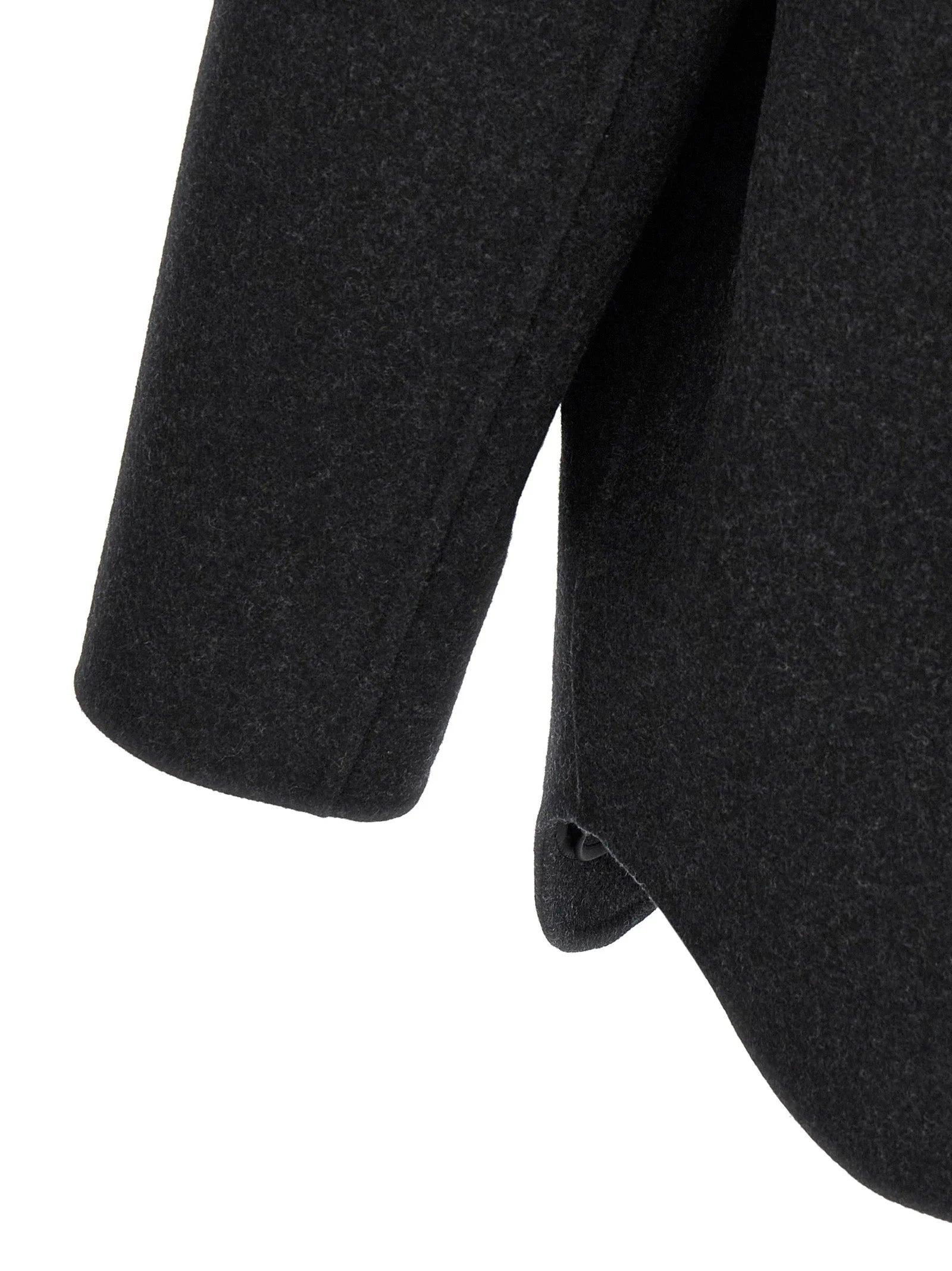 Fendi Gray Virgin Wool Coat - M