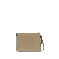 Fendi Leather and FF canvas Clutch - Clutch Bags