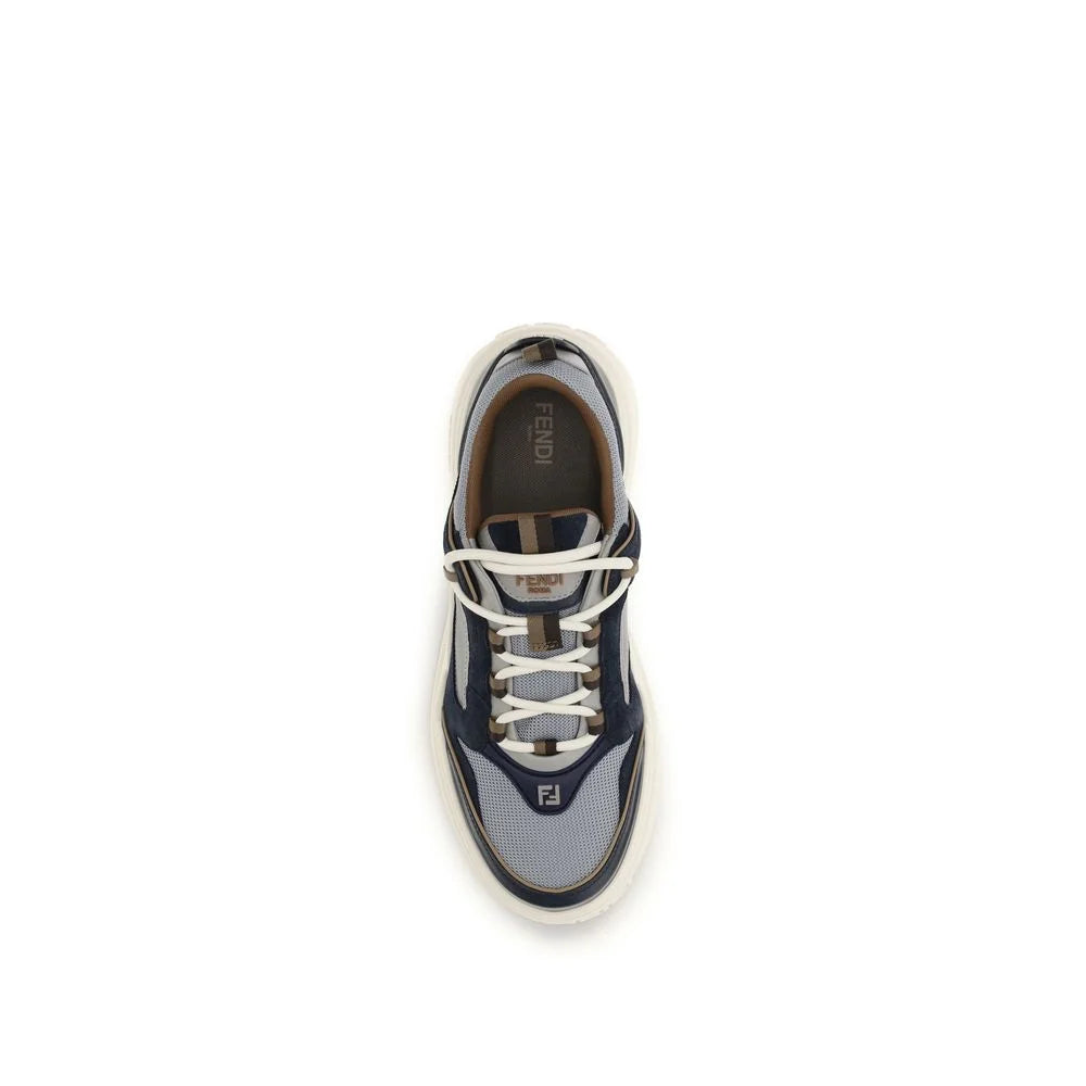 Fendi Mehrfarbige Leder Sportschuhe