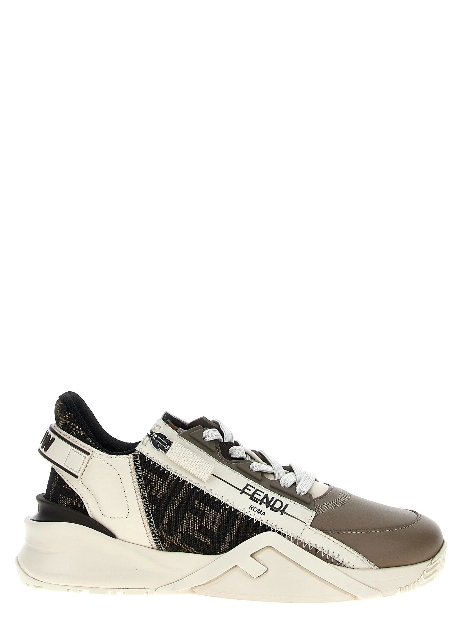Fendi Multicolor Calf Leather Bos Taurus Athletic Sneakers - EU36/US6