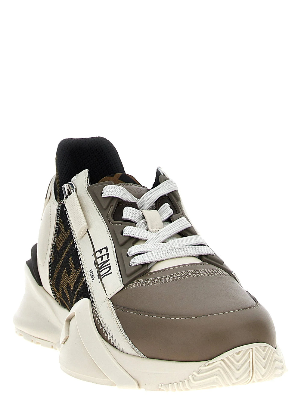 Fendi Multicolor Calf Leather Bos Taurus Athletic Sneakers - EU36/US6