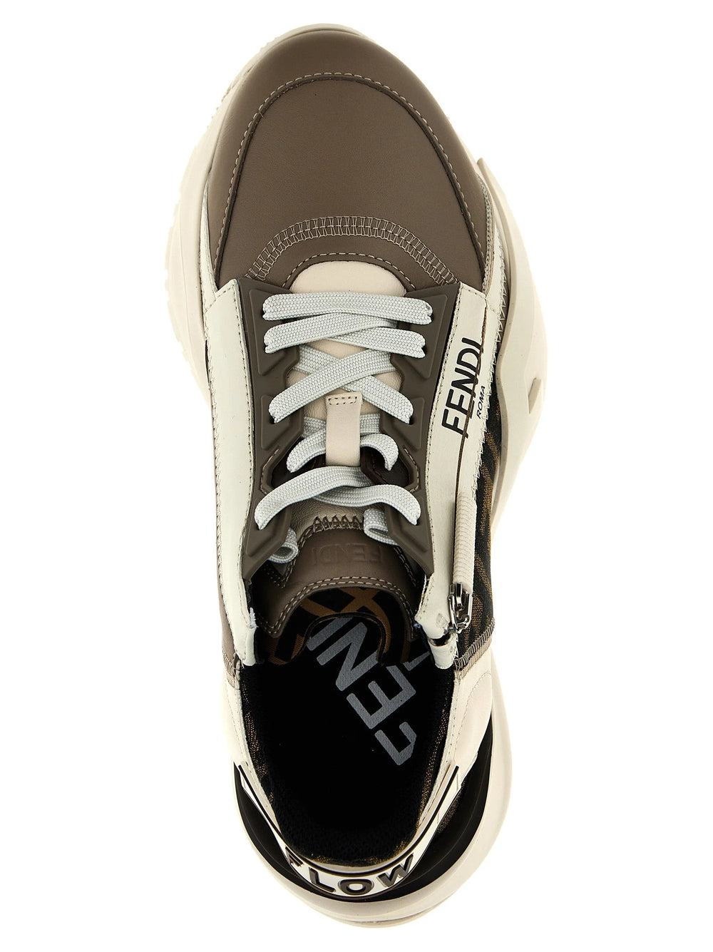Fendi Multicolor Calf Leather Bos Taurus Athletic Sneakers - EU36/US6