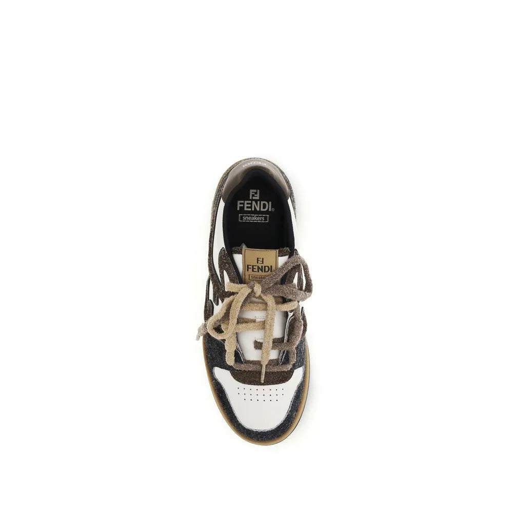 Fendi Multicolor Calf Leather Bos Taurus Low Top Sneakers