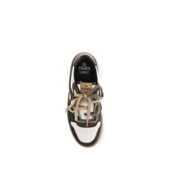 Fendi Multicolor Calf Leather Bos Taurus Low Top Sneakers