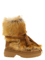 Fendi Multicolor Calfskin Flat Boots - EU37/US7
