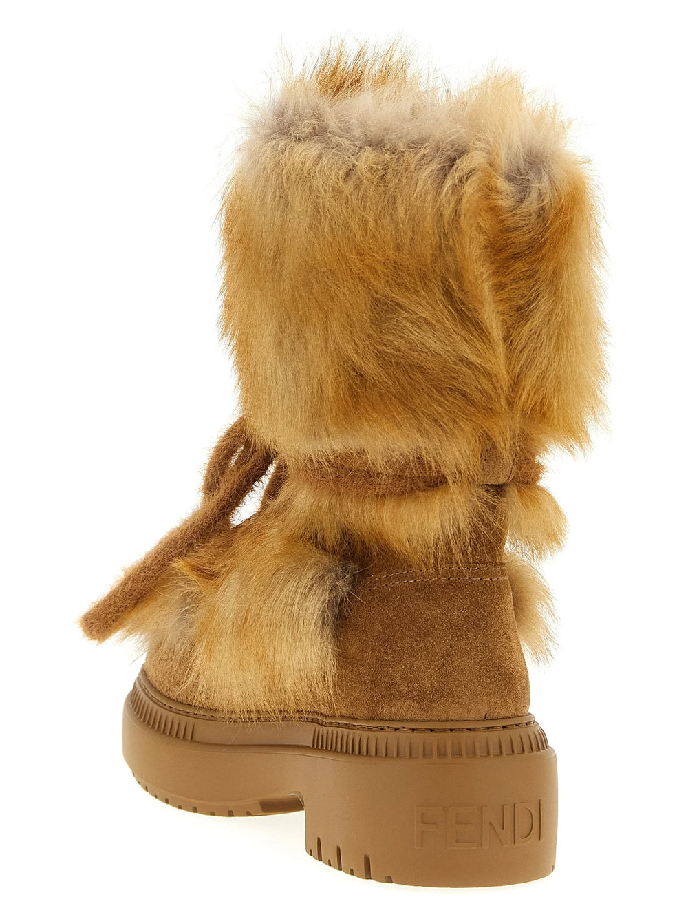 Fendi Multicolor Calfskin Flat Boots - EU37/US7