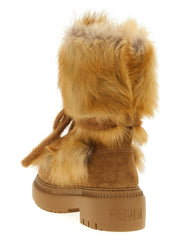 Fendi Multicolor Calfskin Flat Boots - EU37/US7
