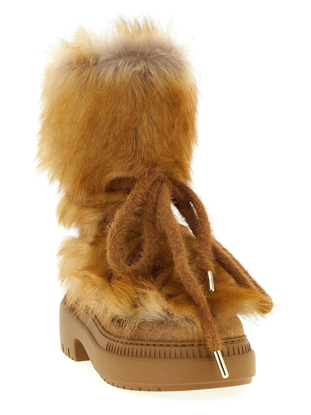 Fendi Multicolor Calfskin Flat Boots - EU37/US7