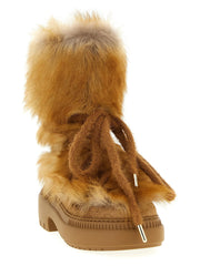 Fendi Multicolor Calfskin Flat Boots - EU37/US7