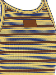 Fendi Multicolor Cotton Sleeveles T-Shirt