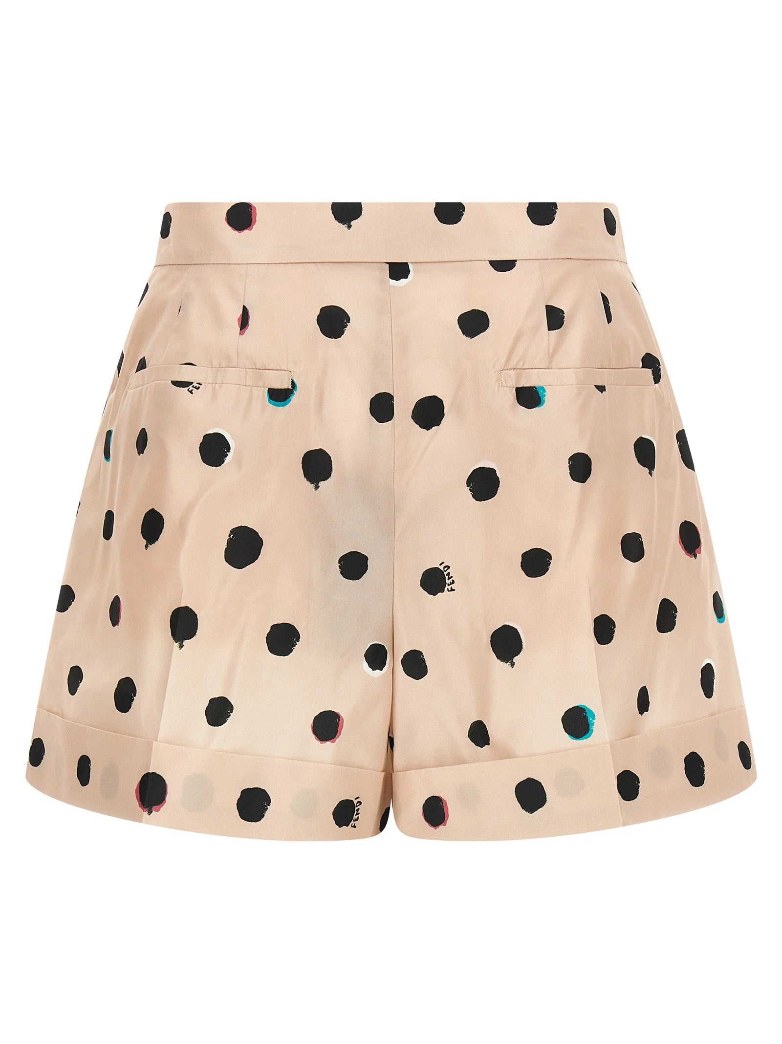 Fendi Multicolor Silk Bermuda Shorts - IT40