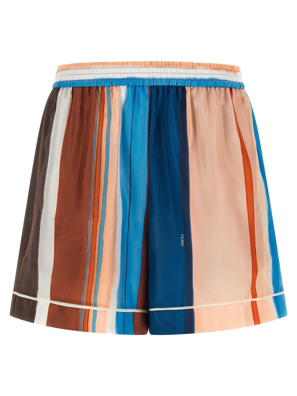 Fendi Multicolor Silk Bermuda Shorts - IT42