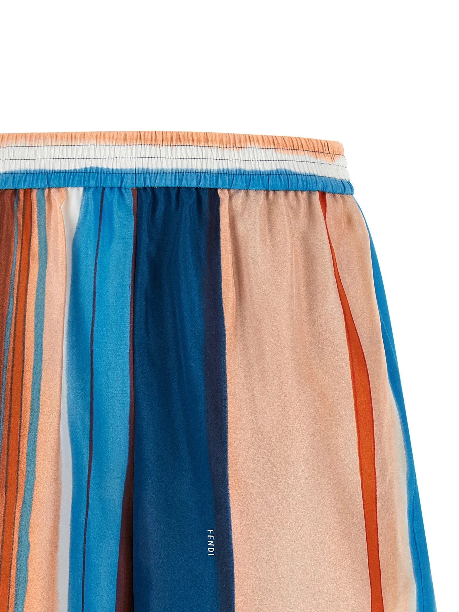 Fendi Multicolor Silk Bermuda Shorts - IT42