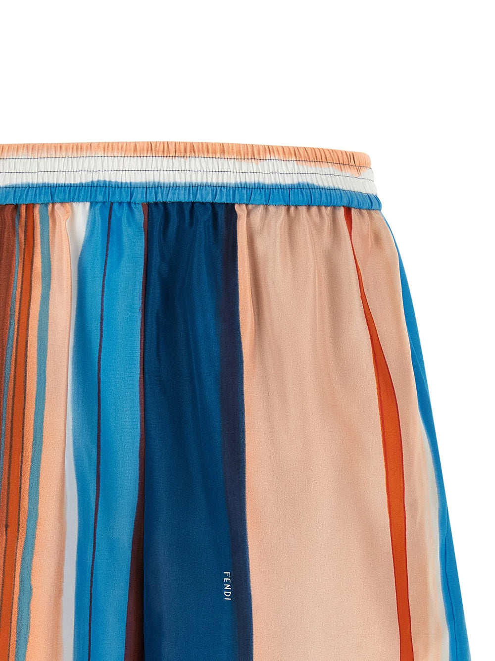 Fendi Multicolor Silk Bermuda Shorts - IT42