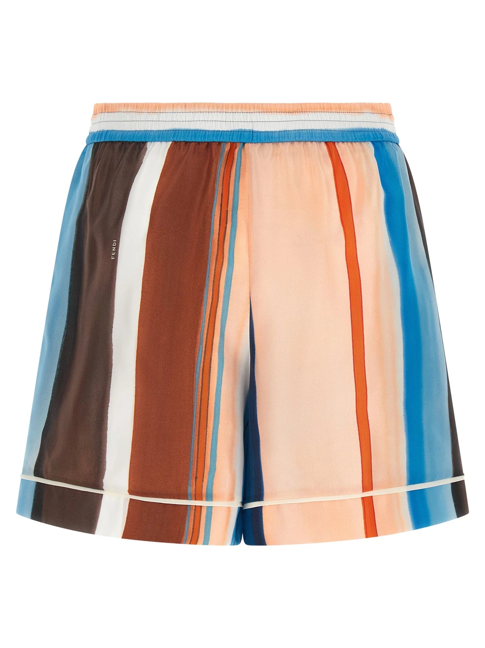 Fendi Multicolor Silk Bermuda Shorts - IT42